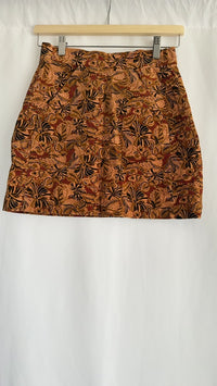 Jupe courte Zara Trafaluc velours - Xs - Orange -