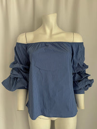 Blouse Zara Woman - M - Bleu - Rayures
