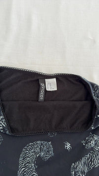 Jupe mini H&m Divided - Xs - Noir - motif tigres
