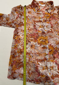 Chemise Lovie & Co - M - Orange - Fleurie