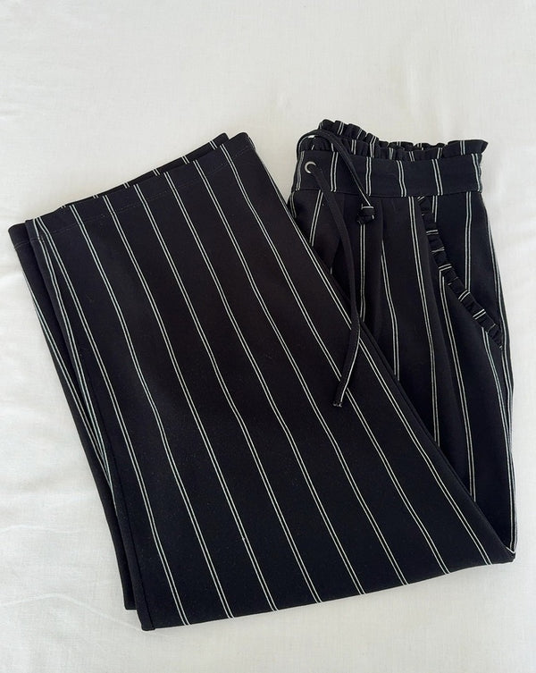 Pantalon large Jdy - M - Noir - à rayures