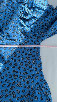 Robe courte Zara léopard - Xs - Bleu