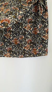 Jupe Naf Naf - 36 - bleu marine - imprimé fleuri