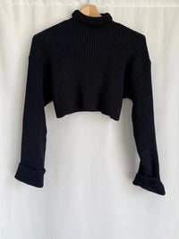 Pull col roulé court Zara - S - Marine -