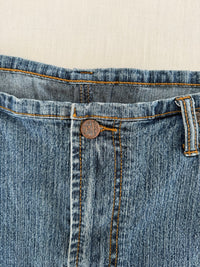 Jupe milongue bleue 42 fendue style denim