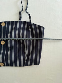 Crop top Pull&bear - M - Marine à rayures