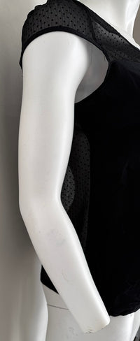 Haut Stradivarius - L - Noir - Voile Plumetis
