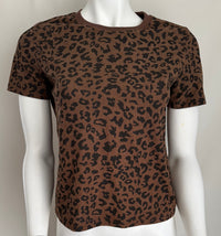 T-shirt Dazy - S - Marron - Imprimé Léopard