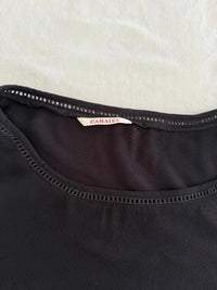 Blouse Camaïeu - 38 - Noir - Col ajouré