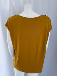 Blouse Camaïeu - L - Moutarde - Motif Floral et Glands