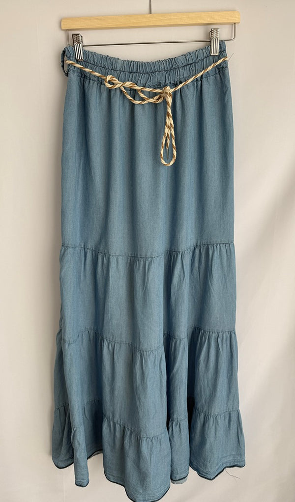Jupe longue Miss Z - Taille unique - Bleu -