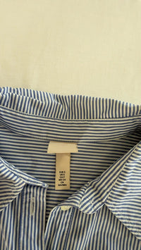 Robe chemise H&m - S - Bleu et Blanc rayé