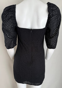 Robe Casual H&m - 38 - Noir - Broderie Anglaise
