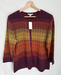 Gilet Christopher & Banks - Xl - Bordeaux Multicolore
