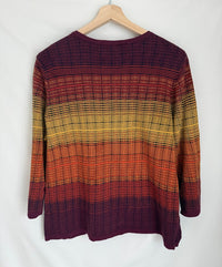 Gilet Christopher & Banks - Xl - Bordeaux Multicolore