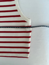 Crop top H&m - M - Blanc et rouge rayé