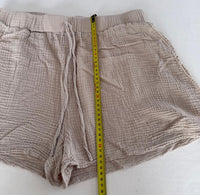 Short Shein - L - Beige - Gaze De Coton