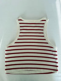 Crop top H&m - M - Blanc et rouge rayé