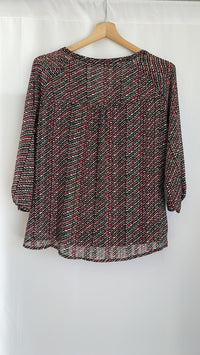 Blouse - L - noir et rouge