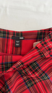 Jupe H&m - 36 - Rouge - Mini Jupe Tartan