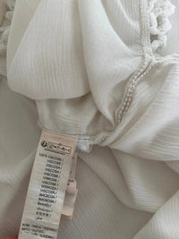 Robe de plage Kiabi - M - Blanc - pompons viscose