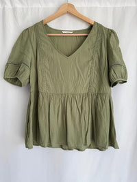Blouse peplum Camaïeu - M - Vert -