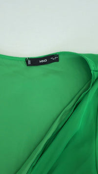 Robe midi Mango - L - Vert -