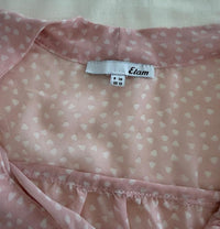 Blouse Etam - 38 - Rose - imprimé cœurs