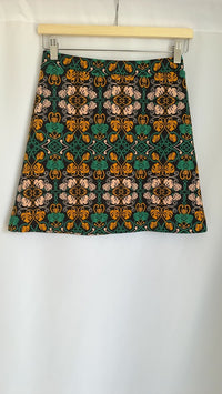 Jupe mini H&m - Xs - Noir à motif tropical