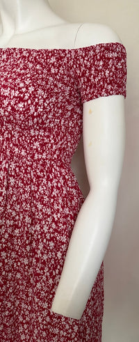 Robe Casual - S - Rouge Et Blanc -