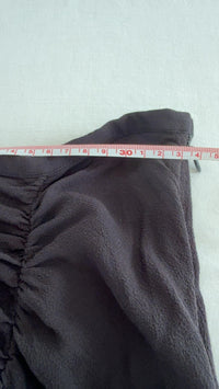 Jupe midi H&m - 36 - Noir - froncée avec fente