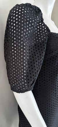 Robe Casual H&m - 38 - Noir - Broderie Anglaise