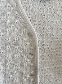 Gilet Lanamoden - M - Blanc - maille ajourée