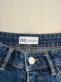 Short En Jean Zara - 38 - Bleu -
