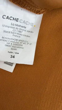 Pantalon tailleur Cache Cache - 34 - Moutarde -
