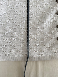 Gilet Lanamoden - M - Blanc - maille ajourée