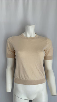 Pull manches courtes Zara - S - Crème -