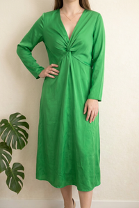 Robe midi Mango - L - Vert -