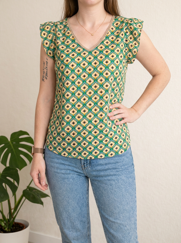 Blouse It Hippie - M - Vert -