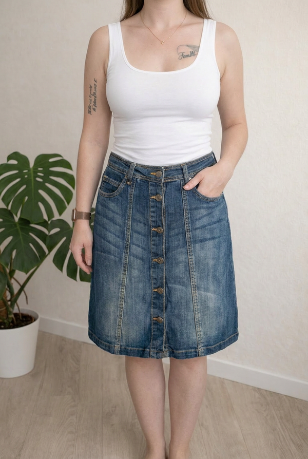 Jupe en jean Milla- 36 - Bleu -