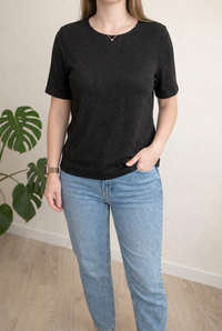 Haut Vero Moda - M - Noir - Brillant Neuf