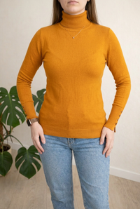 Pull col roulé Zara - M - Moutarde -