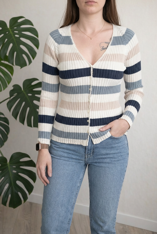 Gilet jasmin Denmark - M - crème -