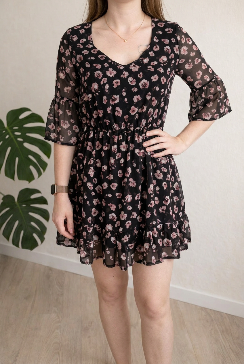 Robe Casual I Am - S - Noir Rose -