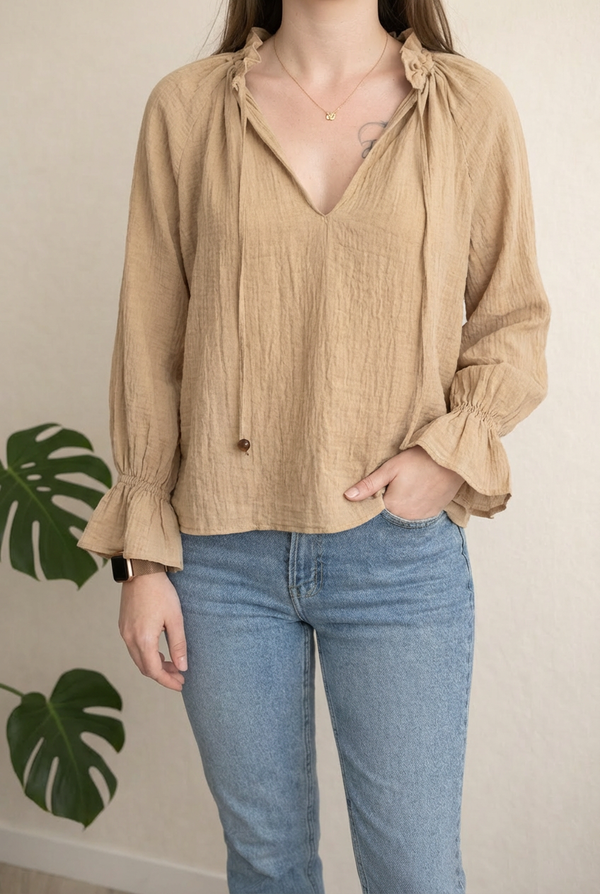 Blouse Zara - S - Beige -