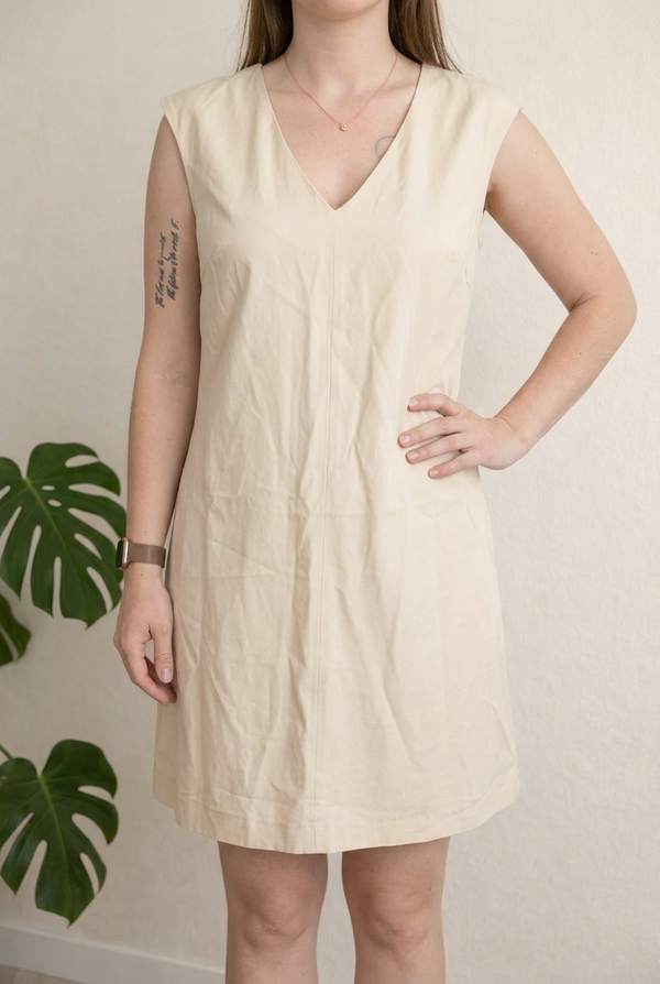 Robe Casual Mango - M - Blanc Crème -