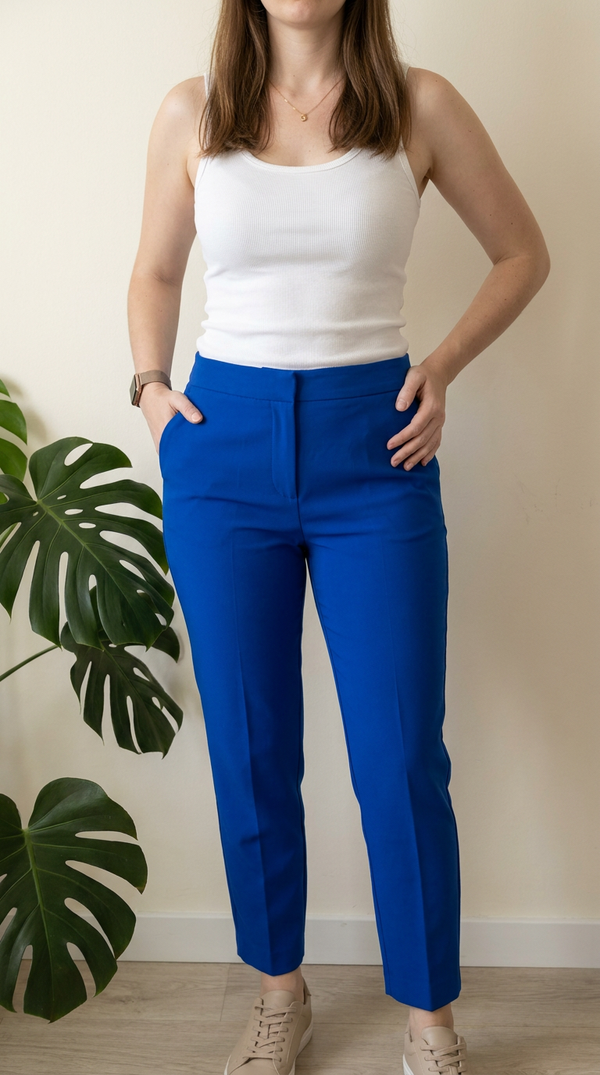 Pantalon tailleur Zara - 36 - Bleu