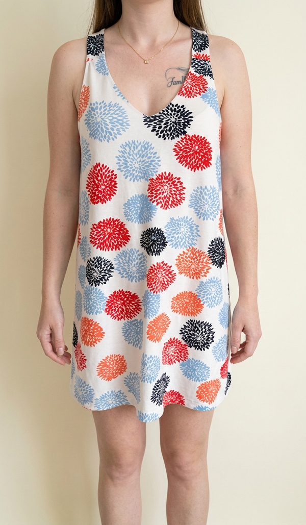 Robe Casual Mng Suit - S - Blanc Et Orange -