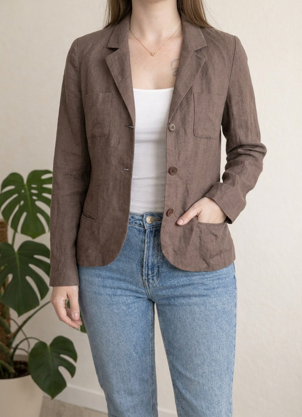 Blazer Cyrillus - 38 - Marron - 100% Lin