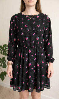 Robe Casual Pimkie - M - Noir Fuchsia -